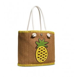 Tory Burch Knotted Pineapple Tote Natural