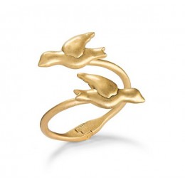 Tory Burch Dove Cuff Worn Gold