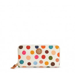 Tory Burch Kerrington Zip Continental Wallet Multi Dot