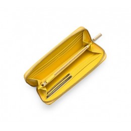 Tory Burch Robinson Stitched Zip Continental Wallet Sunshine