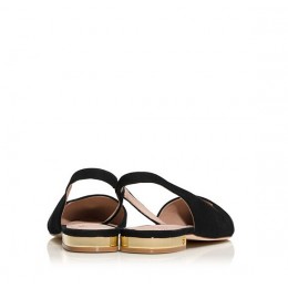 Tory Burch Classic Pointy Toe Slingback Flat Black