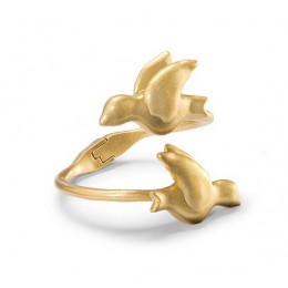 Tory Burch Dove Cuff Worn Gold