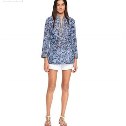 Tory Burch Stephanie Tunic Blue Haven Emmarentia A