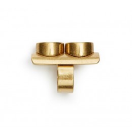 Tory Burch Double-Circle Statement Ring Oxidized Gold