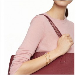 Tory Burch Charm-And-Pearl Triple-Strand Bracelet Ivory Shiny Gold