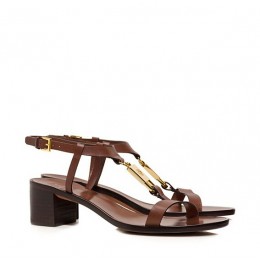 Tory Burch Padlock Sandal Almond