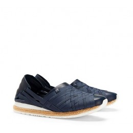 Tory Burch Elastic Huarache Slip On-Sneaker Navy