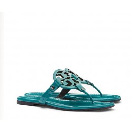 Tory Burch Miller Patent Sandal Equestrian Orange