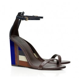 Tory Burch Color-Cube Wedge Sandal Coconut Tory Navy