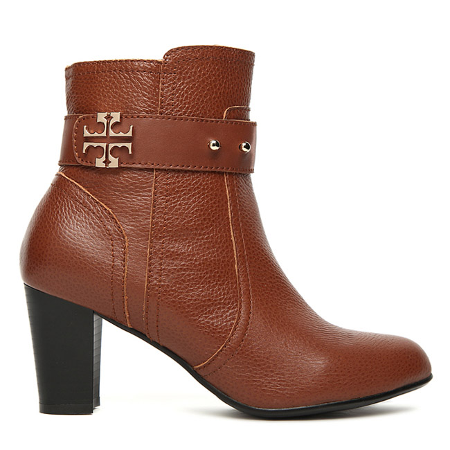 Tory Burch Elina Mid Heel Bootie Pine Red