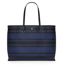 Tory Burch Kerrington Square Tote Baby Bag Black Tory Navy
