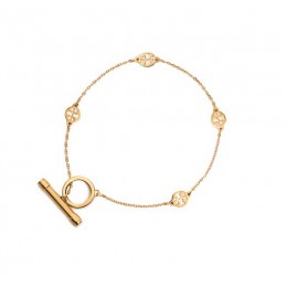 Tory Burch Logo Toggle Group Shiny Gold