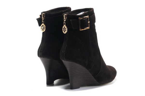Tory Burch Deanna Suede Wedge Bootie Brown