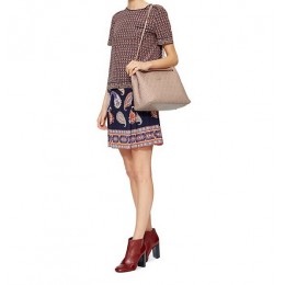 Tory Burch Marion Quilted Chain-Shoulder Slouchy Tote Light Oak