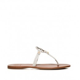 Tory Burch Mini Miller Flat Thong Sandal White