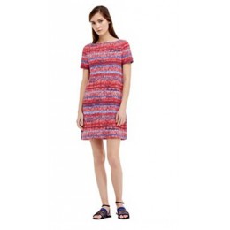Tory Burch Cotton T-Shirt Dress Brilliant Red Mouline A