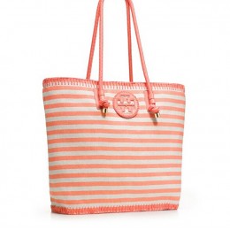 Tory Burch Oversized Stripe Tote Snapdragon Classic Awning Stripe Combo