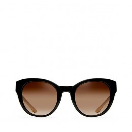 Tory Burch Mirror-T Round Sunglasses Ty Blk White Oak