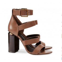 Tory Burch Jones High-Heel Sandal Bistro Brown (Metallic Brown Hardwr)