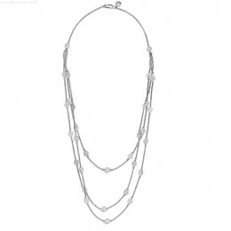 Tory Burch Multi-Strand Logo Necklace Tory Silver