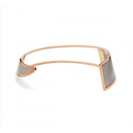 Tory Burch Asymmetrical Collar Necklace Rose Gold Shiny Gold Silver