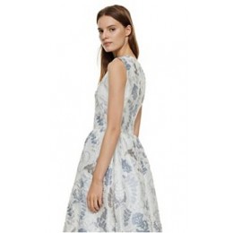 Tory Burch Dotted Cloque Gown New Ivory Dahlia B