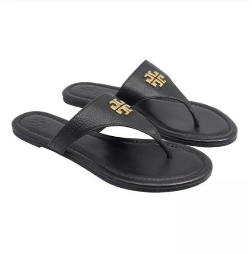 Tory Burch Everly Leather Flat Thong Sandals