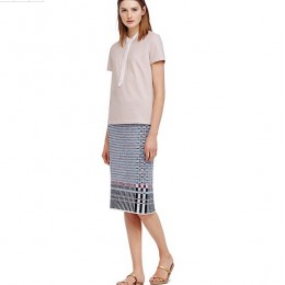 Tory Burch Short-Sleeve Top New Ivory Dot Jacquard A