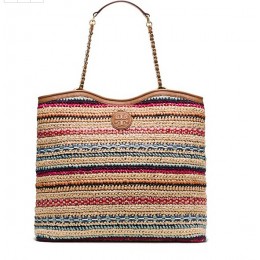 Tory Burch Marion Woven Slouchy Tote Mix Multi