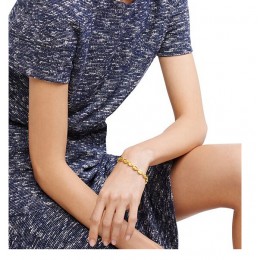Tory Burch Mikah Simple Bracelet Shiny Brass
