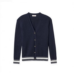 Tory Burch Madison Cardigan Med Navy Melange