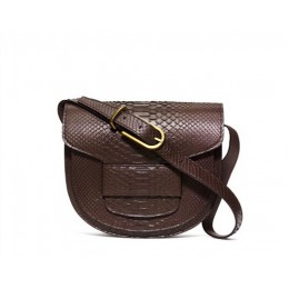 Tory Burch Crescent Python Shoulder Bag Barrel