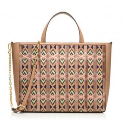 Tory Burch Embellished Tote Camello