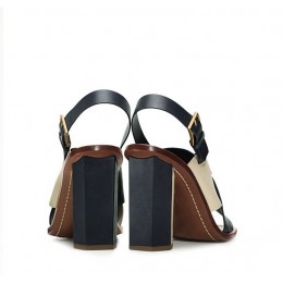 Tory Burch Bleecker Slingback Sandal Tory Navy Dulce De Leche