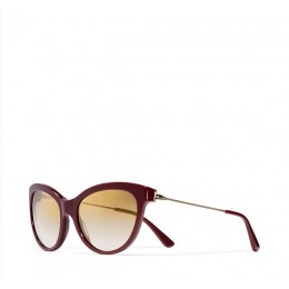 Tory Burch Metal-Temple Cat-Eye Sunglasses Ty Cabernet Vntge Gold
