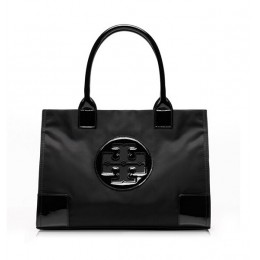 Tory Burch Ella Nylon Mini Tote Black Black