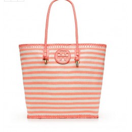 Tory Burch Oversized Stripe Tote Snapdragon Classic Awning Stripe Combo