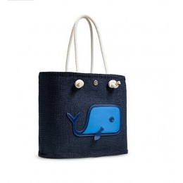 Tory Burch Knotted Whale Tote Tory Navy