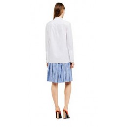 Tory Burch Poplin Long-Sleeve Shirt White