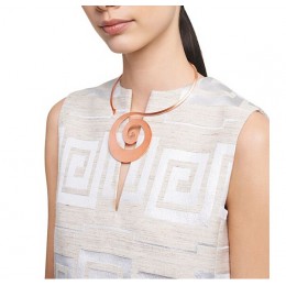 Tory Burch Beatrix Collar Necklace Antiqued Copper