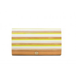 Tory Burch Rayna Resin Clutch Yellow White Ivory Bege