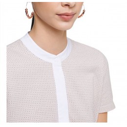 Tory Burch Geo-Cube Hoop Earring Rose Gold