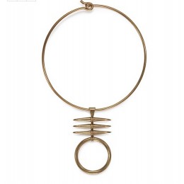 Tory Burch Metal Triple-Horn Collar Necklace Gold Ox Matte