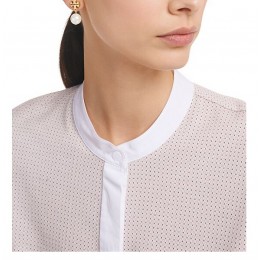 Tory Burch Evie Logo Pearl Drop Earring Ivory Shiny Gold