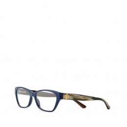 Tory Burch Mirror-T Square Eyeglasses Ty Navy Coconut