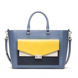Tory Burch T-Lock Color-Block Tote Comet Multi
