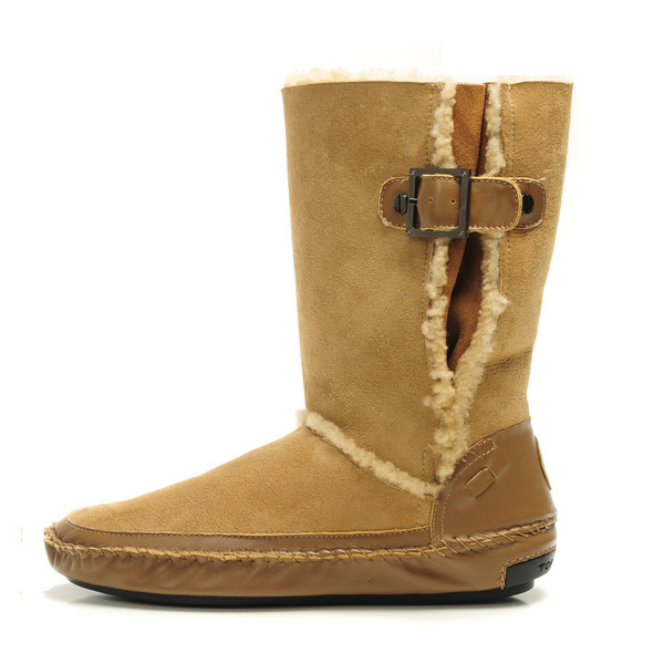 Tory Burch Boho Suede Shearling Buckle Boot
