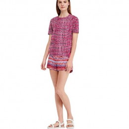 Tory Burch Printed Crewneck Sweater Pink Sonda A