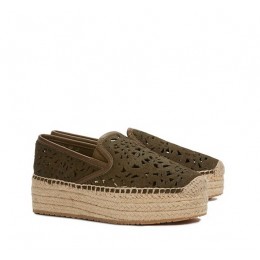 Tory Burch Clarisse Platform Espadrille New Olive
