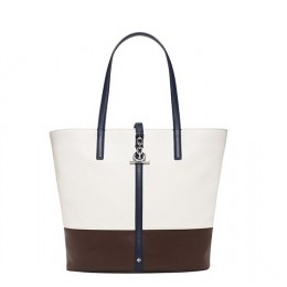 Tory Burch Toggle Tote New Ivory Raisin Tory Navy